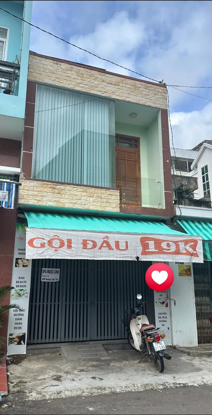 Nhà phố 1 mê đường Hoàng Văn Thụ, Quy Nhơn 57.5m² - Đường thông tứ hướng, sổ hồng chính chủ