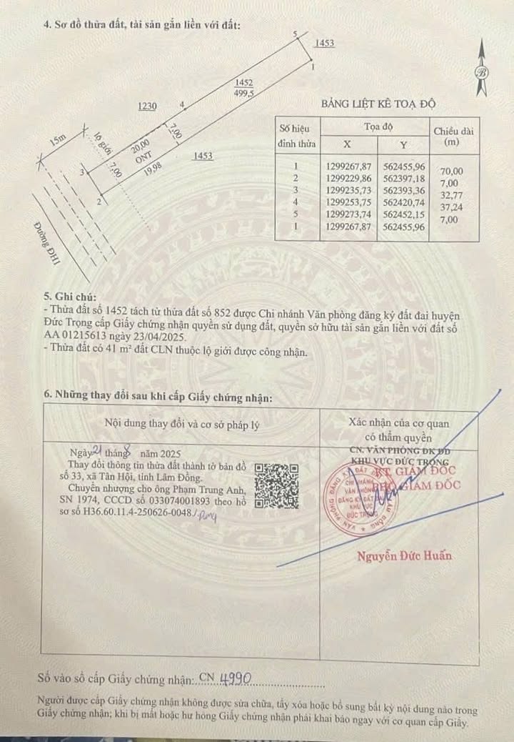 Đất thổ cư đường DH1, Đức Trọng, 910m² giá 31.5 tỷ - Cơ hội đầu tư tuyệt vời!