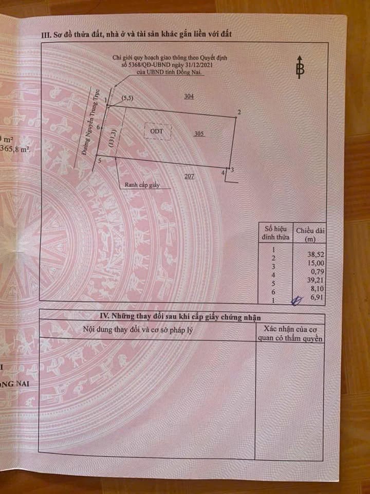 Đất nền Vĩnh An Vĩnh Cửu 600m² giá 3.1 tỷ - Mặt tiền đẹp, sổ đỏ chính chủ!