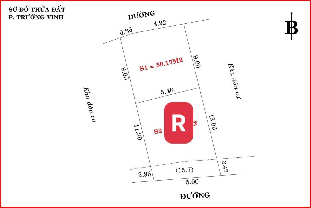 Đất nền Nguyễn Duy Trinh, phường Hưng Dũng 50.1m² giá 1 tỷ - Đường ô tô vào tận nơi!