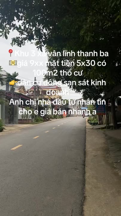 Đất thổ cư 150m² tại xã Vân Lĩnh, Thanh Ba - Giá thỏa thuận hấp dẫn!