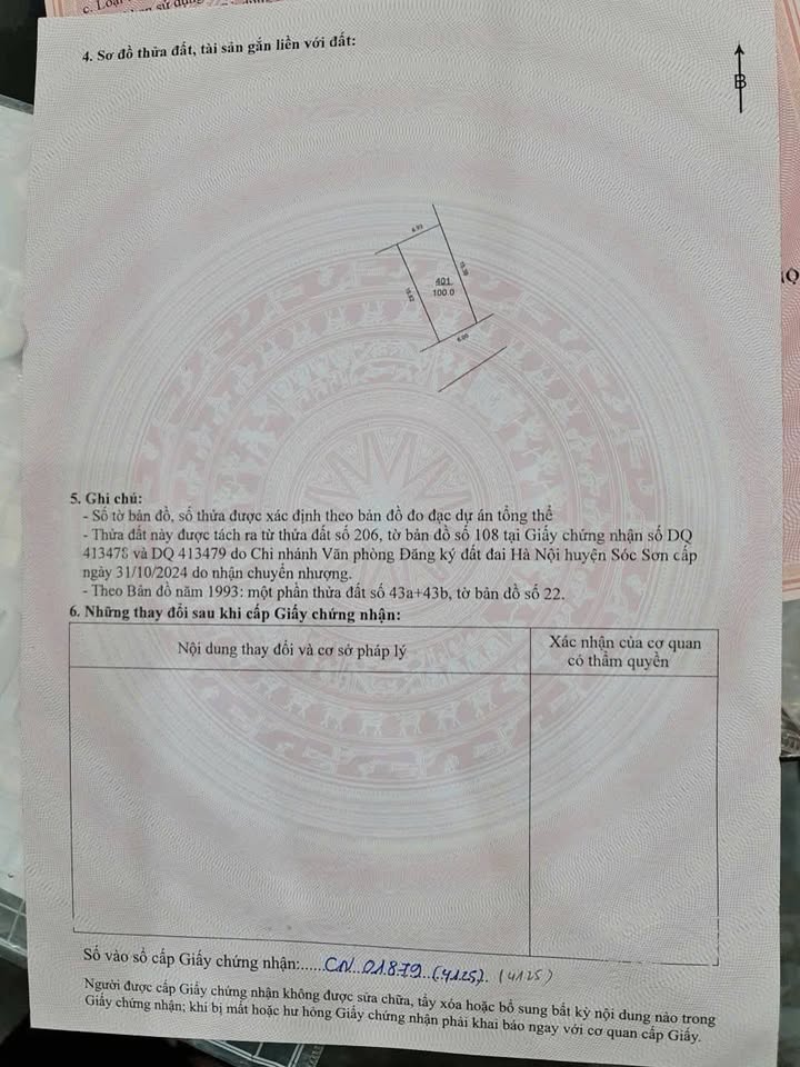 Đất thổ cư 100m² tại thôn Thắng Hữu, Sóc Sơn - Giá chỉ 3 tỷ, đầu tư sinh lời!