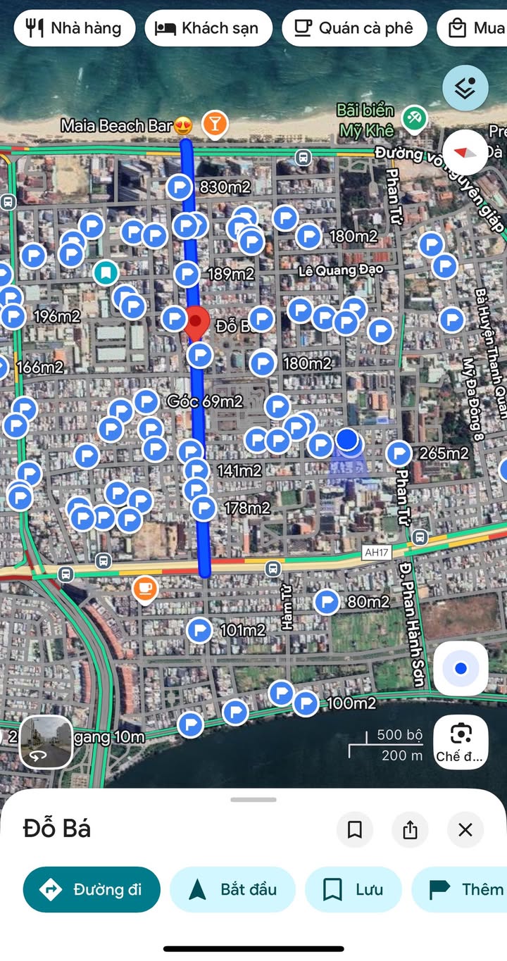 Đất mặt tiền Đỗ Bá 165m² giá 37 tỷ - Cơ hội đầu tư tuyệt vời gần biển Mỹ Khê!
