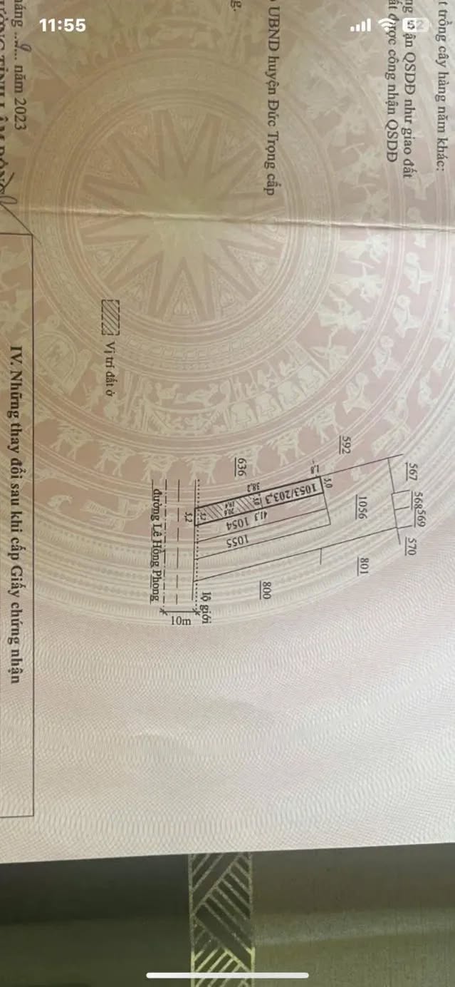 Đất mặt tiền Lê Hồng Phong, Đức Trọng 200m² giá 5.5 tỷ - Cơ hội đầu tư sinh lời!