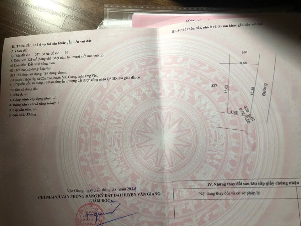 Đất nền Cửu Cao Văn Giang 121m² giá chỉ 5x triệu - Đầu tư sinh lời bền vững!
