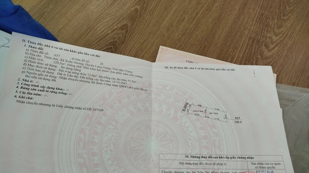 Đất nền chính chủ tại Xuân Hương, Bắc Giang 129m² giá 400 triệu - Cơ hội đầu tư hấp dẫn!