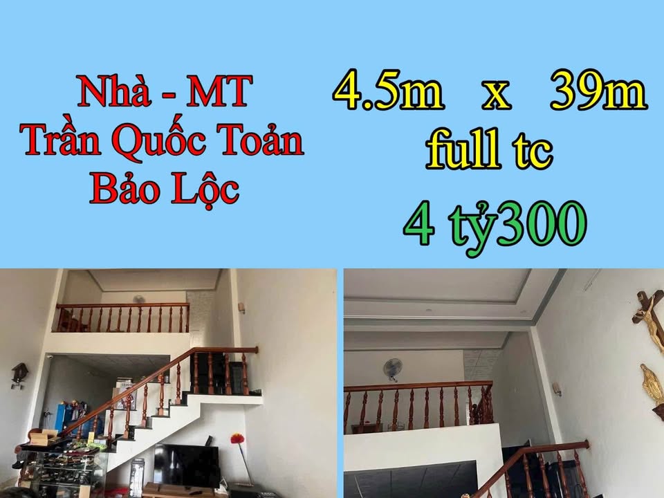 Nhà mặt tiền Trần Quốc Toản, B'lao 175m² giá 4.3 tỷ - Sẵn sàng giao dịch ngay!