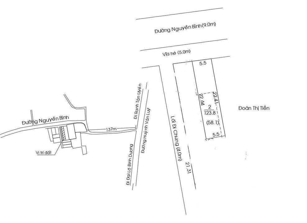 Đất mặt tiền kinh doanh đường Nguyễn Bình, Thủ Dầu Một 123m² - Cơ hội đầu tư tuyệt vời!
