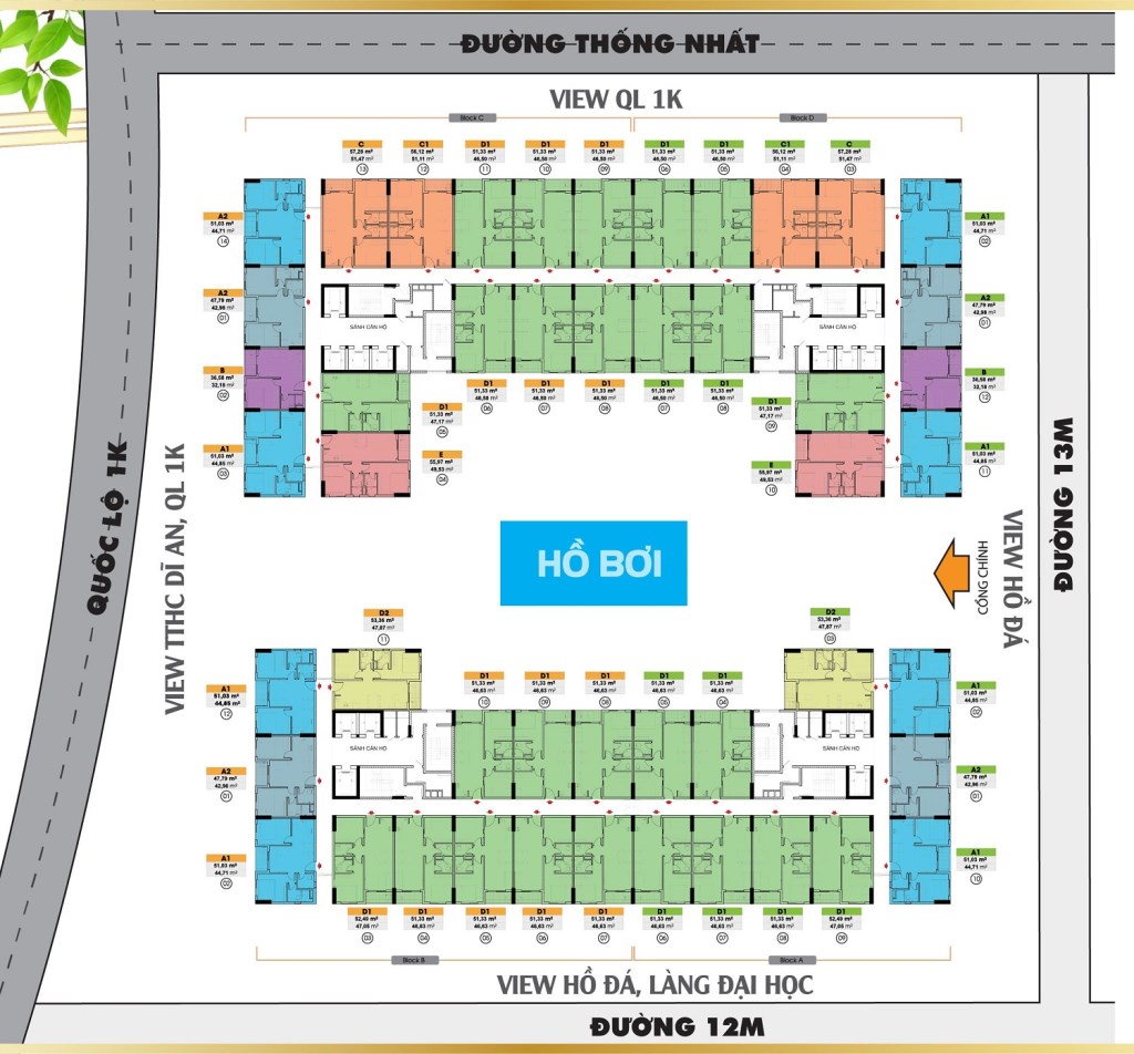 Căn hộ Bcons 51m² tại Đông Hòa, Dĩ An - Giá 2.25 tỷ, Tiện ích vượt trội!