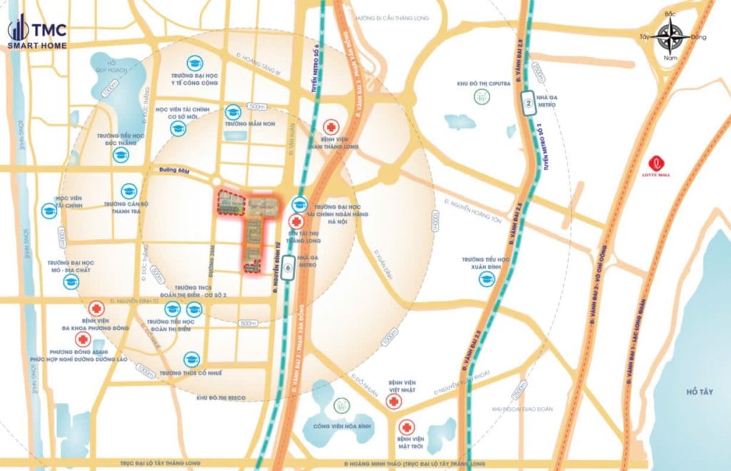 Căn hộ TMC Smart Home Xuân Đỉnh 69m² giá 102 triệu - Cơ hội đầu tư sinh lời hấp dẫn!