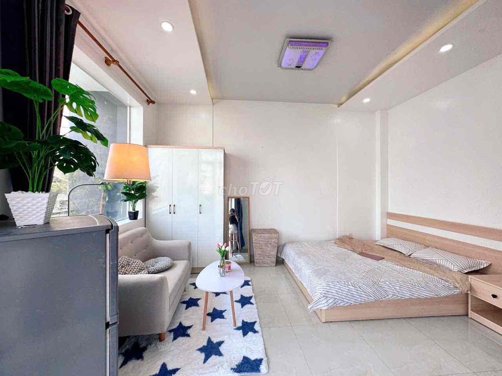 Phòng cho thuê ban công 35m² tại Phan Văn Trị, Bình Thạnh - Nội thất đầy đủ, tự do giờ giấc!