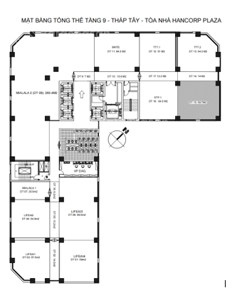 Cho thuê văn phòng tầng 9 - Hancorp Plaza, 72 Trần Đăng Ninh, 30m² chỉ 9.78 triệu
