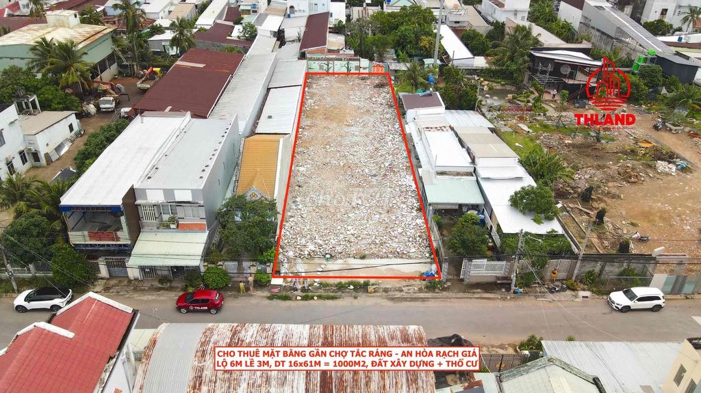 Cho thuê mặt bằng Trần Nhật Duật 1000m² giá 35 triệu - Vị trí đắc địa trung tâm Rạch Giá!