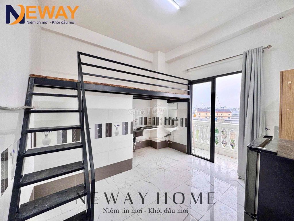 Phòng gác ban công siêu rộng 30m² gần Aeon Mall Tân Phú - An ninh tuyệt đối!