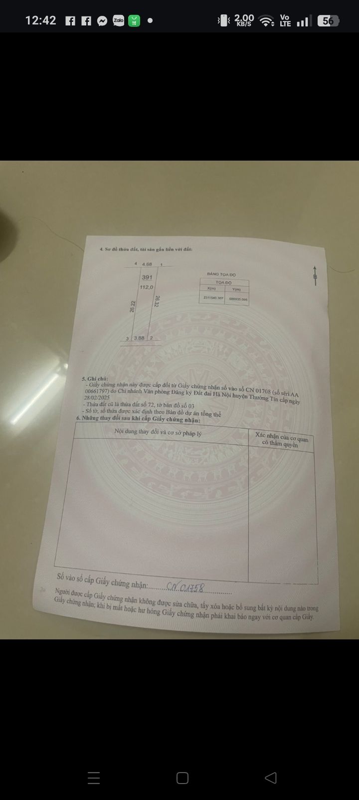 Đất nền Nhị Khê, Thường Tín 112m² giá 7.392 tỷ - Vị trí đắc địa, ô tô đỗ cửa!