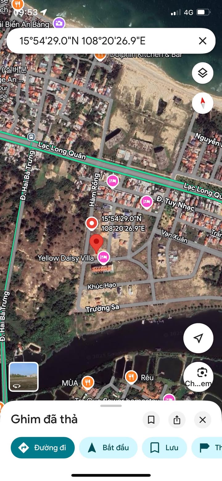 Đất biển An Bàng Hội An 227m² giá 9.3 tỷ - Mặt tiền 9m gần biển!