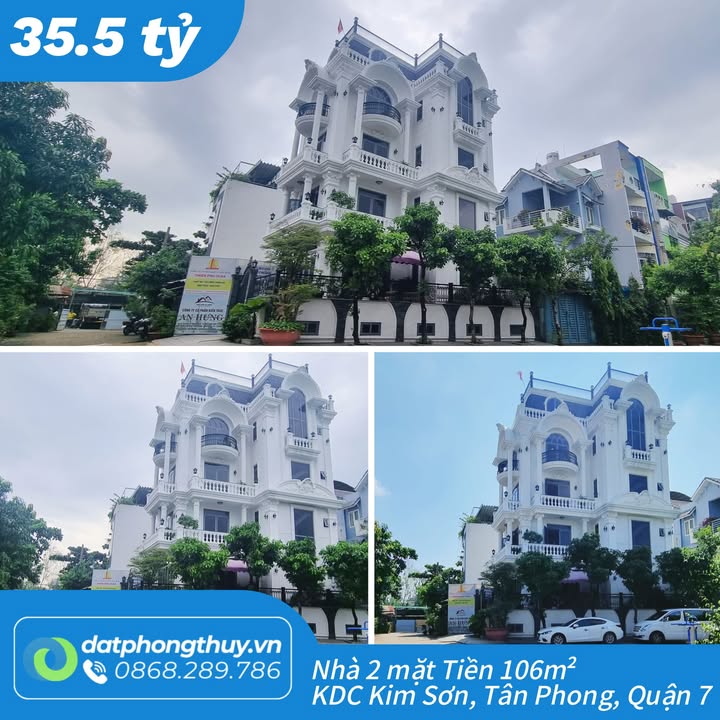 Nhà phố Tân Cổ Điển view sông KDC Kim Sơn 106m² giá 35 tỷ - Không gian sống đẳng cấp!