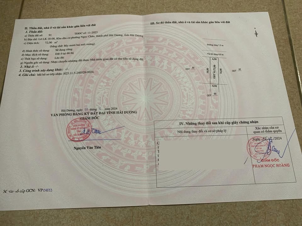 Đất nền KĐT Đồng Triều, Ngọc Châu, 72m² giá 3.6 tỷ - Sổ hồng chính chủ!