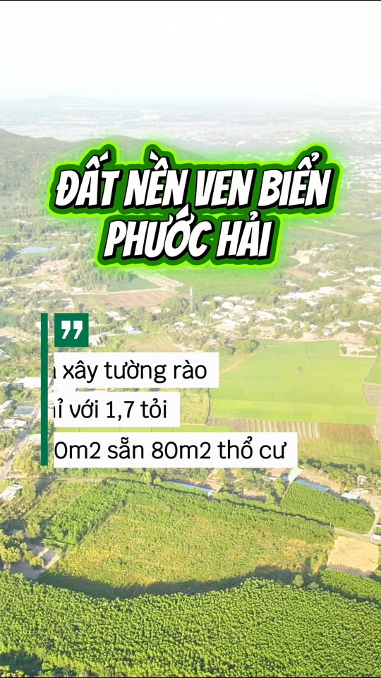 Đất nền Phước Hải, Bà Rịa - Vũng Tàu 230m² giá 1.7 tỷ - Tiềm năng đầu tư lớn!