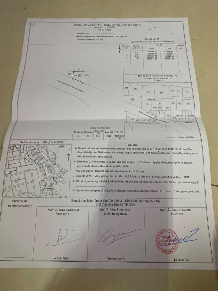 Đất thổ cư 81m² tại Long Thọ, Nhơn Trạch - Chỉ 600 triệu, đầu tư sinh lời!