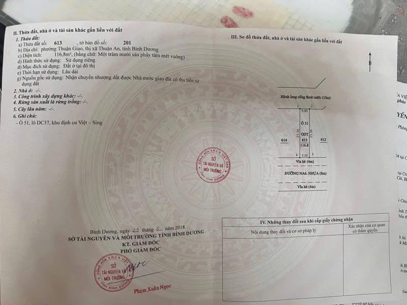 Bán lô đất 2 mặt tiền D1, Thuận Giao, 125m² giá 5.1 tỷ - Cơ hội đầu tư hấp dẫn!