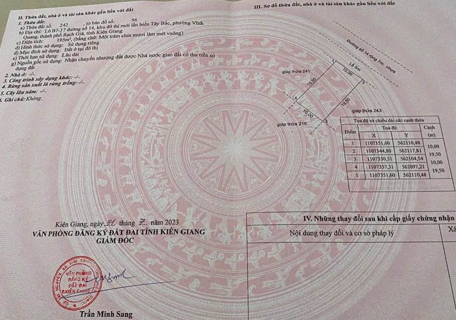 Bán nền biệt thự tại khu đô thị Tây Bắc, Rạch Giá - 195m², giá 2.99 tỷ - Hướng Đông Bắc gần trường học!