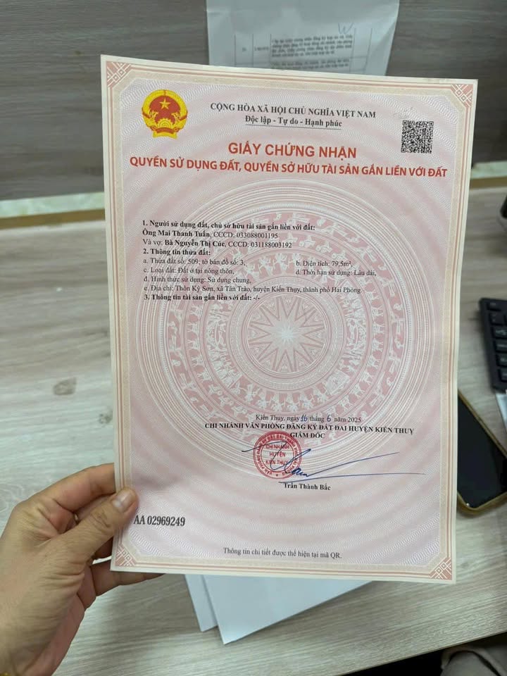 Đất mặt tiền Kỳ Sơn, Kiến Hưng 79,5m² giá chỉ 2 tỷ - Cơ hội đầu tư hiếm có!