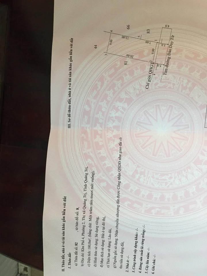 Đất nền chính chủ mặt tiền Đào Duy Từ, Quảng Trị 180m² - Giá chỉ 900 triệu!