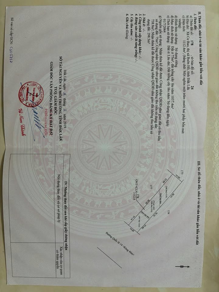 Đất mặt tiền Quốc lộ 14, phường Cư Bao, 1050m² chỉ 3.99 tỷ - Cơ hội đầu tư vàng!