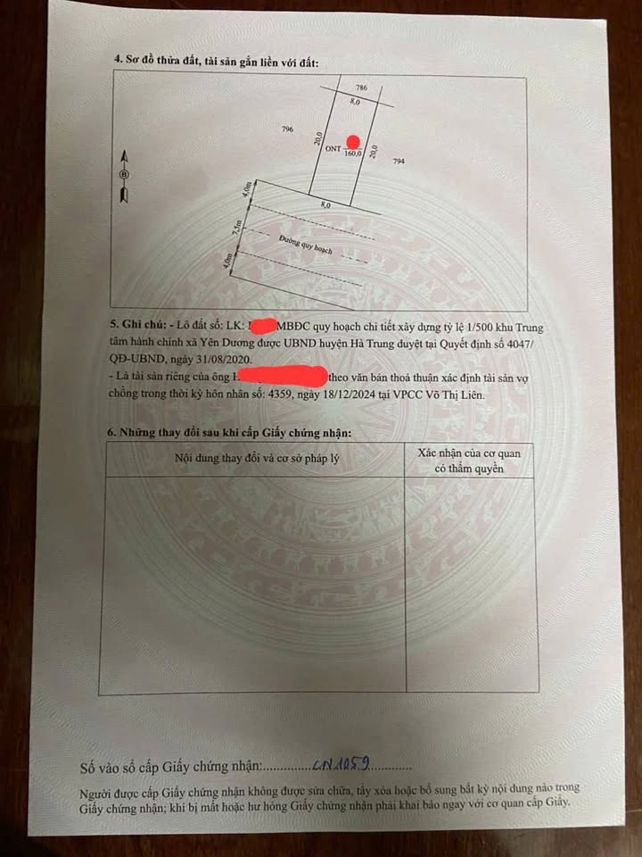 Đất nền Yên Dương, Hà Trung 160m² giá chỉ 2xxxty - Hướng Tây Nam view hồ tuyệt đẹp!