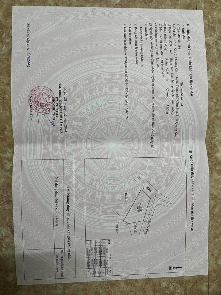 Đất nền Cẩm Thịnh 57m² giá chỉ 4xx triệu - Ô góc 2 mặt tiền đỗ ô tô ngay cửa!