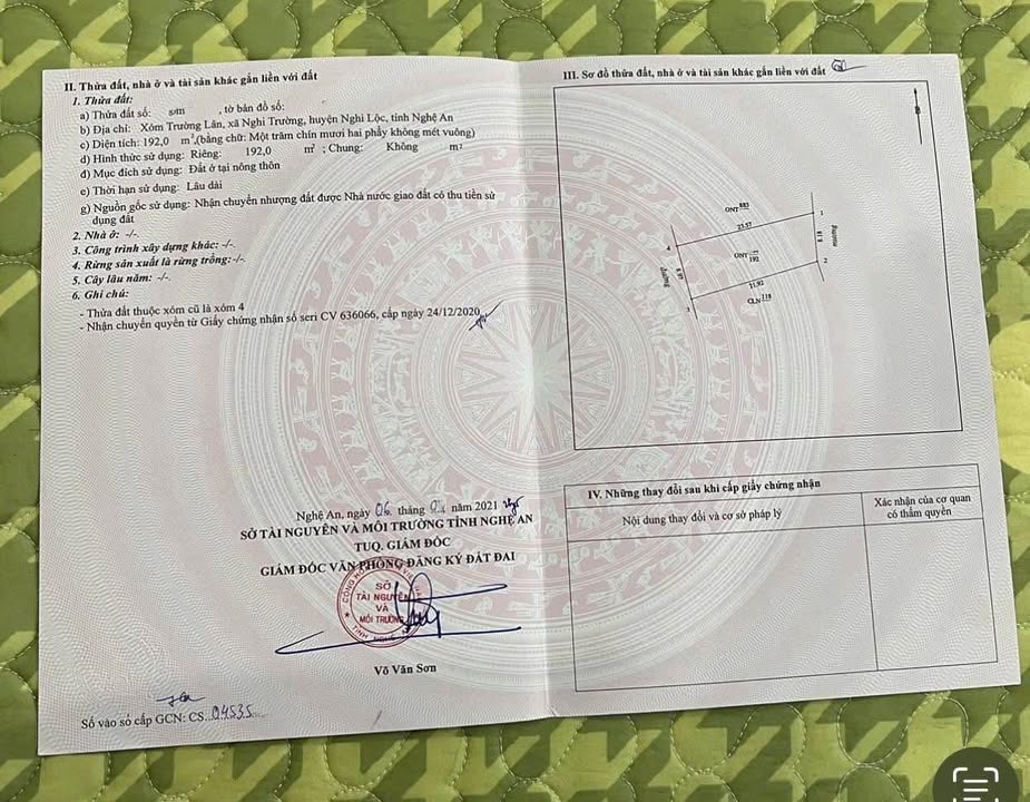 Đất nền Nghi Trường 192m² giá 1,33 tỷ - Tăng giá tốt trong tương lai!