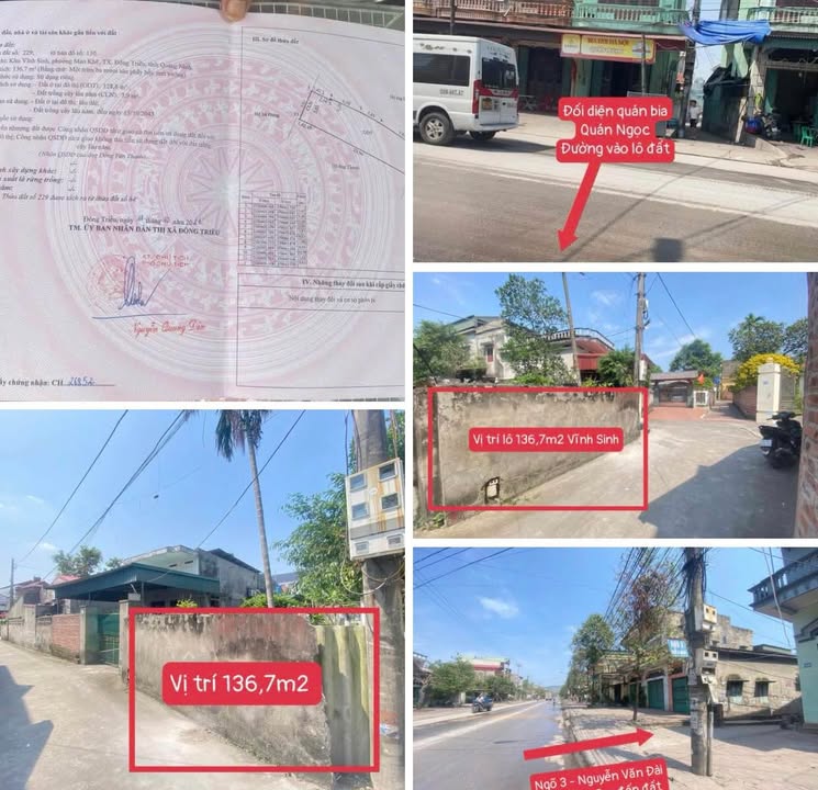 Đất thổ cư Mạo Khê 136,7m² chỉ 900 triệu - Đường ô tô vào tận nơi!