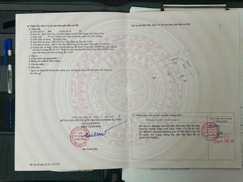 Đất nền Liên Nghĩa, Văn Giang 97.2m² - Đường thông thoáng, ô tô vào tận nơi!