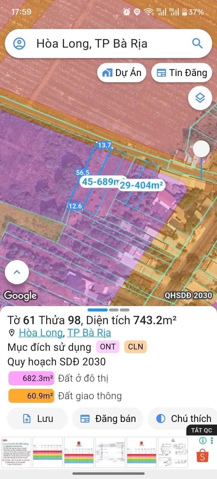 Đất nền Hòa Long, Bà Rịa 684m² giá thỏa thuận - Cần bán gấp để đầu tư!