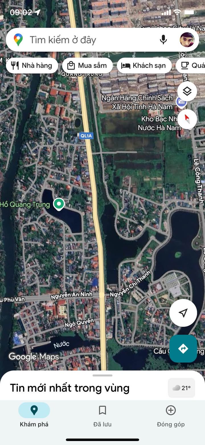 Đất góc 74m² phường Quang Trung, TP Phủ Lý giá 2.8 tỷ - Vị trí đắc địa gần Siêu Dự Án SunUbran!