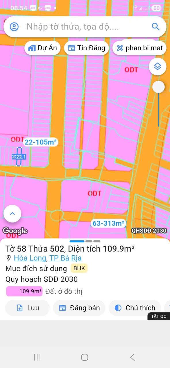 Đất nền Hòa Long, Bà Rịa 105m² giá 1.82 - 1.92 tỷ - Bán gấp, vị trí đắc địa!