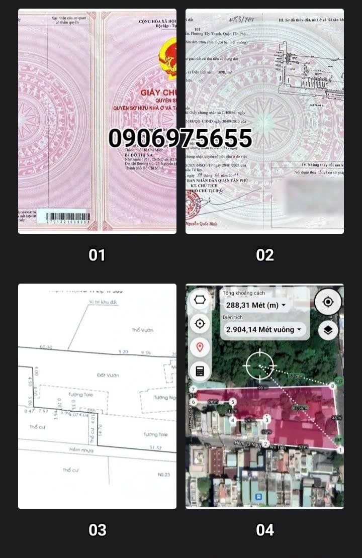 Đất nền 2892m² đường Nguyễn Hữu Tiến, Tân Phú - Giá chỉ 35 tỷ, sổ đỏ chính chủ!