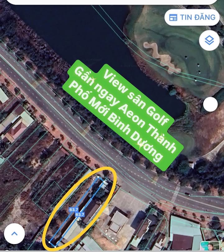 Đất nền đường Trần Ngọc Lên Định Hoà Thủ Dầu Một 378m² giá chỉ 6.1 tỷ - Đối diện sân golf!