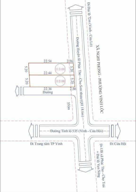 Đất thổ cư Nghi Phong 113m² giá 2.4 tỷ - Đầu tư sinh lời cao!