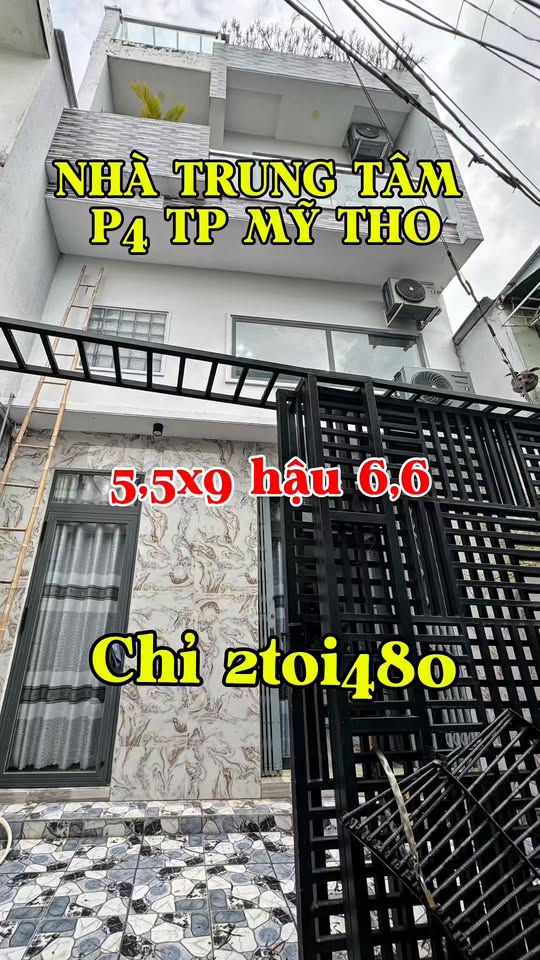 Nhà phố 60m² tại trung tâm TP Mỹ Tho giá 2.48 tỷ - Thiết kế hiện đại, sẵn sàng ở ngay!