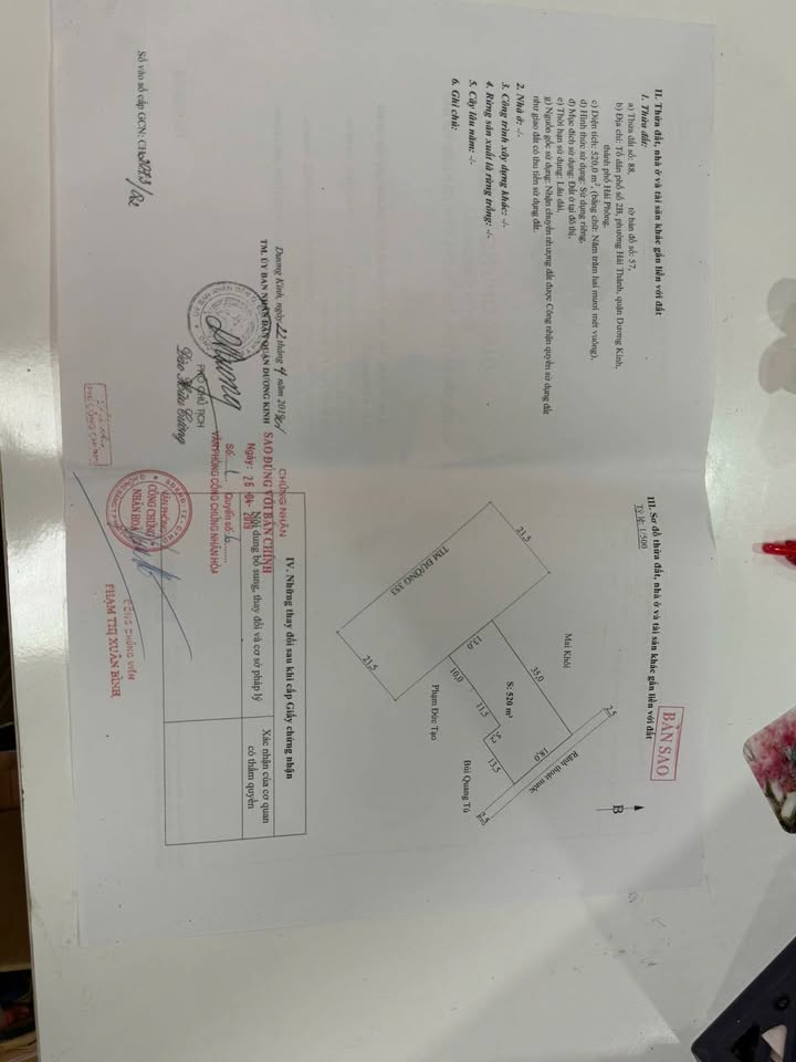 Đất mặt đường 353 Dương Kinh, Hải Phòng 520m² - Giá tốt, tiềm năng phát triển!