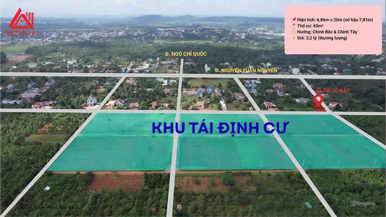 Đất 2 mặt tiền E’Nao A – Buôn Ma Thuột 137m² giá 3.2 tỷ - Tiện kinh doanh đa dạng!