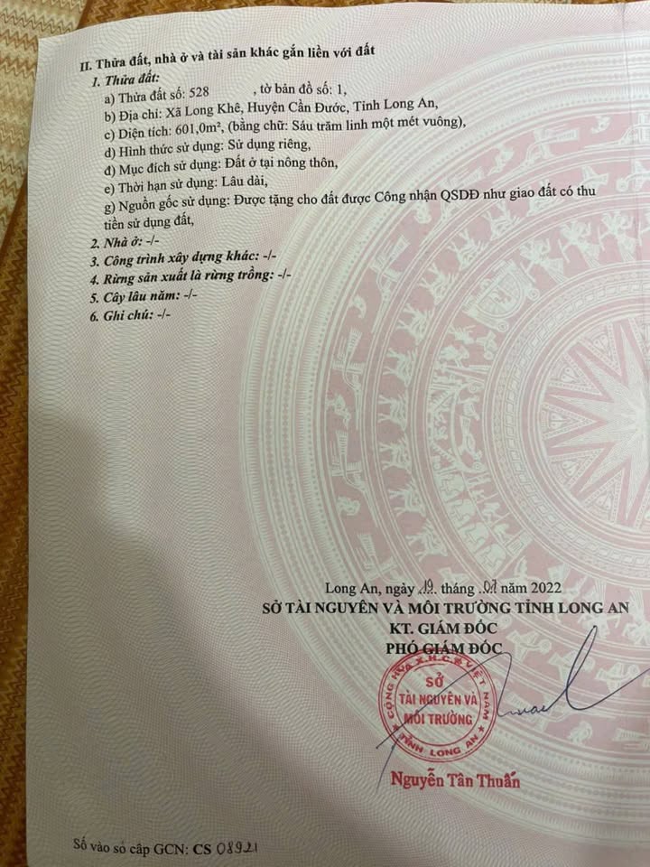 Đất thổ cư 250m² tại ấp 4, xã Long Khê, giá 1.75 tỷ - Cơ hội đầu tư tuyệt vời!