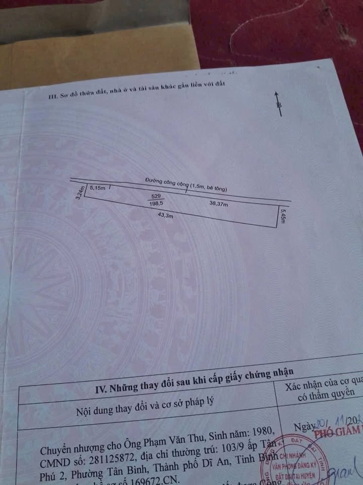 Đất thổ cư Lương Hòa Bến Lức 324m² giá 1.2 tỷ - Cơ hội đầu tư tuyệt vời!