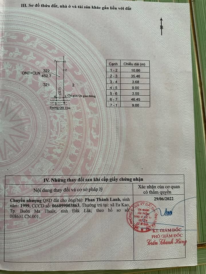 Đất nền 450m² xã Quảng Tiến, Cư M'gar, Đắk Lắk - Giá chỉ 742.5 triệu, thương lượng tốt!