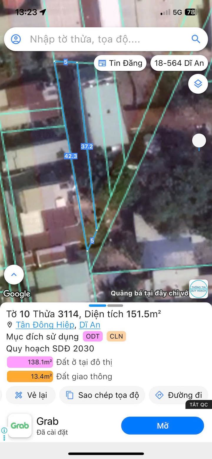 Đất nền Tân Đông Hiệp Dĩ An 151m² giá 2.7 tỷ - Đường ô tô vào tận nơi!