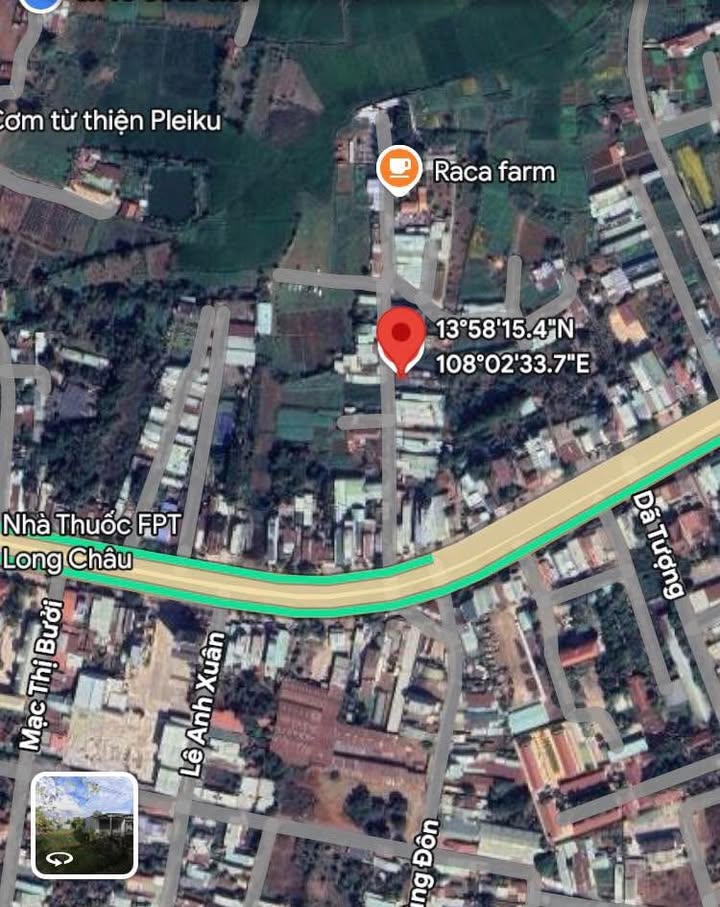 Đất thổ cư 195m² tại Lê Duẩn, Pleiku, Gia Lai - Gần Raca Farm, giá 1.1 tỷ!