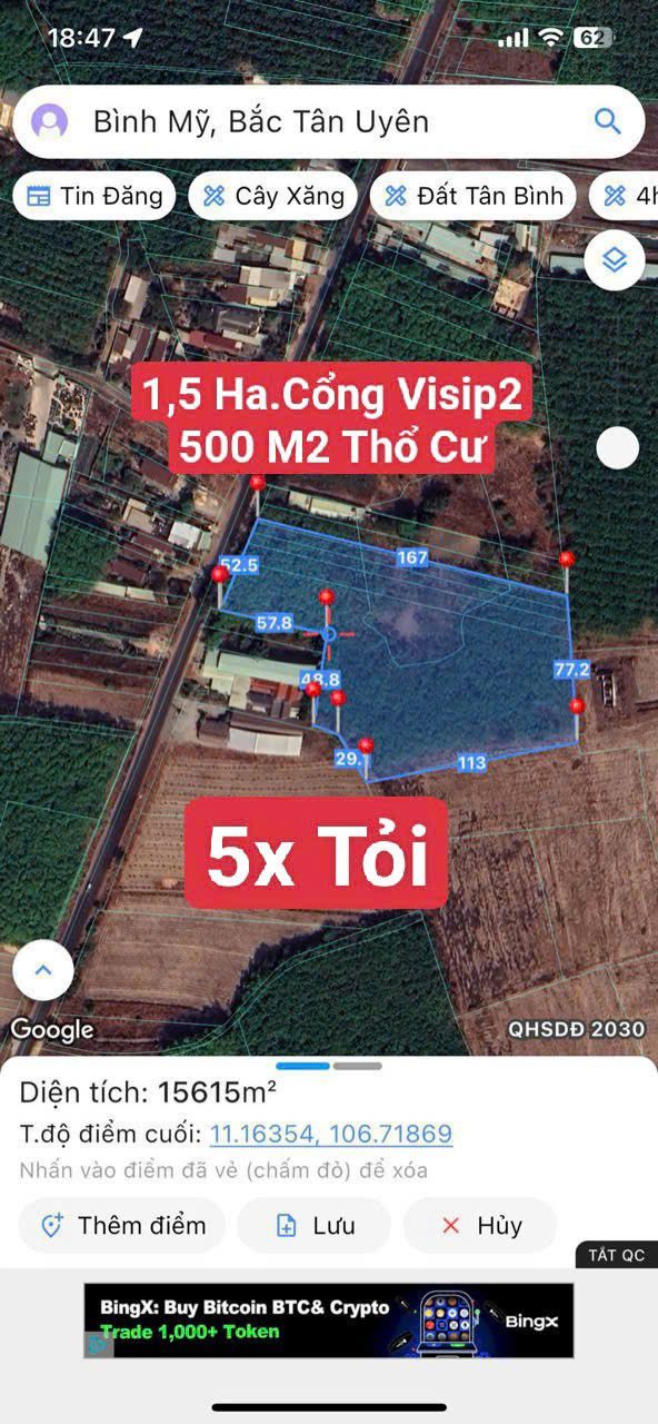 Đất nền Farm 1,5 Hecta đường ĐT 742, Bắc Tân Uyên giá chỉ 5 tỷ - Đầu tư sinh lời lớn!