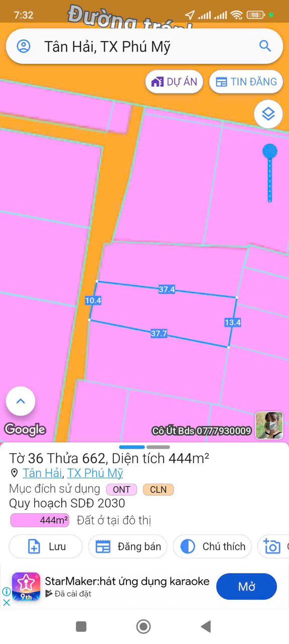 Đất nền Tân Hải, Phú Mỹ 404.5m² chỉ 2 tỷ - Đầu tư sinh lời ngay!